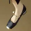 Sapatos Mary Jane Guofeng 2026 Primavera/Verão Novos Versáteis Franceses Baixos Leves Dopamina Estilo Chinês Sapatos
