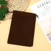 Bolsas de terciopelo con cordón personalizadas, Bolsas de terciopelo a prueba de polvo para almacenamiento de regalos de joyería, Bolsas pequeñas de terciopelo con cordón