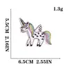 Patín Arcoíris Unicornio Bordado Pegatinas de Tela de Alta Calidad Etiqueta de Bordado a Computadora Parche Pegatinas Decoración Ropa Infantil Bolso Zapatos