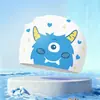 Toucas de Natação Infantis para Meninos e Meninas, Toucas de Natação de Silicone Que Não Apertam a Cabeça, Impermeáveis, Tamanho Grande, Toucas de Natação com Desenhos Animados Fofos Atacado