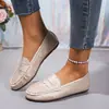 Mocasines de suela plana de comercio exterior, nuevo modelo de primavera, zapatos casuales ligeros para todas las estaciones, zapatos de slip-on para mujer, zapatos de vestir de punta redonda para mujer