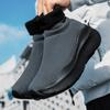 Zapatos Deportivos Casuales Versátiles de Punto Grueso Cálido de Talla Grande para Parejas Transfronterizas, Calcetines y Zapatos de Algodón