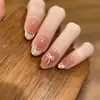Parches de Manicura Hechos a Mano para Otoño e Invierno, Uñas Postizas, Uñas Largas, Blanqueamiento 10 Piezas de Uñas Portátiles Ojo de Gato de Cristal, Gama Alta
