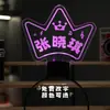 Diadema Luminosa Diadema con Nombre Hecha a Medida Palo Fluorescente Creativo Prop para Cabello de Clase Escolar Aniversario de Empresa Luz