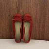 Edição de couro ~ Novo Retro Tassel Boca Rasa Sapatos Baixos de Couro Cabeça Redonda Arco Pedal Mary Jane Mulheres