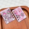 Material Termoencogible DIY Tela de Tirar Material para Perlas de Páginas de Libros a Través de Agujero Accesorios de Dibujos Animados Cadena DIY para Teléfono Móvil Llavero