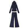 Sudadera de yoga fina y ajustada estilo americano con cremallera, pantalones de cintura alta, que levantan los glúteos, ligeramente acampanados, pantalones casuales y conjunto deportivo