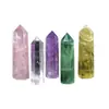 Venta al por mayor de fabricante de columnas de cristal natural, columnas hexagonales de un solo punto de cristal multmaterial, piedras de ágata en bruto, columnas de energía pulidas, piezas decorativas