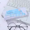 Estojo de óculos portátil magnético de couro PU com pintura spray, fresco, fofo, de desenho animado, para estudantes, masculino e feminino, com impressão de logotipo gratuita de fábrica