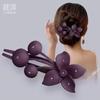 Grampo de Cabelo Presilha para Nuca Feminina Presilha de Cabelo Retrô Rede Vermelha Grampo de Cabelo Elegante Presilha de Bico de Pato de Alta Qualidade Acessórios de Cabelo Adorno de Cabeça