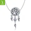 Apanhador de sonhos de comércio exterior pingente de cobre moda banhado a platina DIY cobre prata banhado acessórios de pulseira com contas YIC004