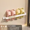 Estante de almacenamiento con drenaje para baño, zapatero tipo trineo para baño, estante de almacenamiento para el hogar sin perforaciones, toallero de pared a prueba de polvo y drenaje