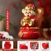 Nova Bolsa da Sorte de Estilo Chinês com Energia Solar de Uso Duplo com Energia Solar e Bateria, Apresentando o Deus da Riqueza e Dança do Leão, para Boa Sorte, Tendência Nacional Atacado