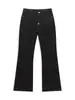 Fengshe Roupa Masculina / Jeans Americano de alta rua, modelo pequeno e curvo que te faz parecer mais alto e as pernas mais longas, com barra levemente alargada, calça unissex