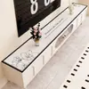 Alfombrilla de Mesa para Mueble de TV de Cuero, Estilo Floral Francés de Lujo Ligero, Impermeable, Resistente al Aceite, Lavable, Camino de Mesa Largo, Mesa de Café para el Hogar, Alfombrilla para Zapatero