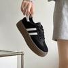 Sapatos brancos femininos de sola grossa 2024 primavera e outono novos sapatos de treinamento Forrest Gump all-match campus casual board shoes sapatos plataforma