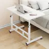 Mesita de noche Móvil Mesa Pequeña Sencilla Dormitorio Hogar Escritorio Estudiante Dormitorio Sencillo Perezoso Elevable Computadora