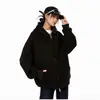 Estilo Nuevo Otoño/Invierno 330G Peso Pesado Color Sólido Con Capucha Versátil Casual Sudadera Corta Chaqueta con Doble Cremallera En Stock Venta al por Mayor