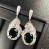 Joyería Gao Ding, traje de leopardo con zafiro real y esmeralda, collar de cabeza de leopardo de diamantes de lujo con anillo abierto