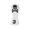 Parche de Golf Calavera Funda Completa para Palo Tela Impermeable Forro Felpa Cubierta Protectora para Hierro/Madera/Putter