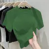 Se Puede Añadir Bordado e Impresión, Camiseta de Manga Corta Estilo Ins Klein Blue para Mujer, Corte Ajustado y Ceñida a la Cintura 2026