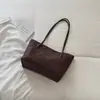 Bolso grande de mujer retro 2026 nuevo bolso de hombro de moda tendencia diseño de nicho simple para el día a día bolso tote