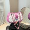 Bolso de Hombro Casual Francés para Mujer Primavera 2025 Nueva Llegada Diamante A Cuadros Cadena Bolso de Mano Bolso de Hombro Moderno Texte