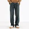 Nuevos jeans rectos casuales de lavado vintage americano desgastado para hombre, pantalones largos de pierna ancha holgados, primavera y otoño 2023