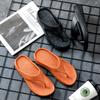Chanclas de Color Sólido de Estilo Minimalista de Moda para Pareja con Suela Gruesa para Mujer, Pantuflas Suaves Antideslizantes para el Hogar, Dropshipping Disponible