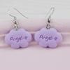 Pendientes de nube de macarrón de AliExpress transfronterizos con letras de resina multicolor, gancho para la oreja, accesorio de uso diario.