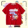 Camiseta de Manga Curta 100% Algodão para Meninos Eggman Party Beaver Boy, Moda Verão Infantil Marca Estilo Solto para Crianças Maiores