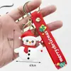 Chaveiro de Natal Transfronteiriço Pingente de Boneca de Plástico Macio Acessórios de Presente de Natal Boneca Tridimensional Pingente do Papai Noel