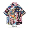 Camisa Floral Retro Vintage Estilo Hong Kong de Manga Corta Diseño Estilo Tailandés Hawaiano Camisa de Marca Atractiva de Moda para Hombres y Mujeres