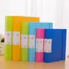 Carpeta de Información Jieyi Color Caramelo A4 con Goma Elástica y Clip de Dos Agujeros, Carpeta de Información Perforada, Archivador con Clip de Dos Agujeros, Separadores A4 para Hojas Sueltas, Libro de Información
