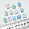 Venda quente transfronteiriça oval diamante cor mocha garra de quatro pontas broca de vidro furadeira costurada à mão joias DIY acessórios de vestuário broca oval