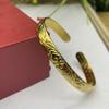 Pulseira de flor infinita estilo coreano banhada a ouro latão flor oval aberta pulseira de ouro rica pulseira de ferradura