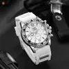 Nuevo Negocio Transfronterizo Blu-ray Reloj para Hombre Reloj para Hombre Esfera Grande Reloj de Cuarzo Correa de Silicona Fabricantes en stock