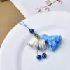 Nuevo Colgante de Calabaza con Borla en Laca Degradada Estilo Chino, Correa Tejida a Mano para Teléfono, Accesorio de Bolso Tradicional de Brocado Song