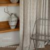 Tela de Cortina Jacquard de Hilo Especial de Alta Gama Gris Frente y Dorso del Mismo Color Sombreado Medio Sala de Estar Italiano Simple Cortinas Terminadas