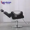 Cadeira de Corte de Cabelo Mais Vendida Estilo Inclinado Semi-Deitado Estrutura com Placa de Borracha Base Cromada Apoio para os Pés de Aço Cadeira de Styling para Salão de Cabeleireiro