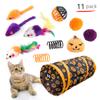 Resumen Traje de juguetes de túnel para gato de Halloween Juguetes interactivos divertidos para gatos Una variedad de juguetes de túnel para gatos que se divierten solos