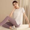 Tops Deportivos Holgados para Mujer 2025 Nuevo Ropa de Yoga Camiseta de Manga Corta Secado Rápido Cobertura para Correr Aspecto Adelgazante Ropa de Fitness Verano
