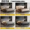 Cama de Couro de Luxo Leve Estilo Italiano 1,5m para Quarto Principal, de Alto Padrão e Elegante, Camas de Casal 1,8m, Minimalista Moderno com Armazenamento Estofado Macio Cama de Casamento