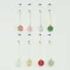 Pendientes largos populares de trébol de cuatro hojas de la suerte, sencillos y versátiles, que exudan un encanto etéreo, pendientes de clip para mujer para orejas sin perforar
