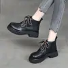 Botines tipo Martin para mujer, estilo coreano, forrados de felpa, suela gruesa, nueva colección otoño/invierno 2026, suela suave, estilo británico, corte bajo, cálidos y cortos