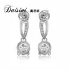 Desini Joyería Nueva de Plata S925 Diseño Original Personalizado Pendientes Geométricos Simples de Diamante Moissanita Joyería Fina