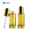 Cosméticos 30ml botella de esencia de solución madre botella de solución madre de emulsión de agua botella de fondo grueso hombro plano botella con gotero y bomba dosificadora material de embalaje botella de vidrio