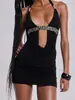 Vestido de Estilo Nuevo 2026 Europeo y Americano Transfronterizo sin Espalda Profundo en V Sexy Estilo Chica Caliente Vestido Ins Celebridad Moda Callejera