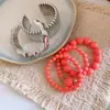 Pulsera geométrica de cuentas acrílicas transfronteriza europea y americana, diseño de nicho exagerado, lujo ligero, sensación de alta gama, accesorio de mano personalizado