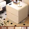 Mesa de Cabeceira com Textura de Madeira Maciça para Quarto, Uso Doméstico, Armário de Cabeceira Estilo Madeira Natural, Armário de Armazenamento de Cabeceira Estilo Vintage com Gaveta